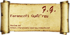 Ferenczfi György névjegykártya