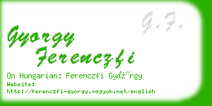gyorgy ferenczfi business card